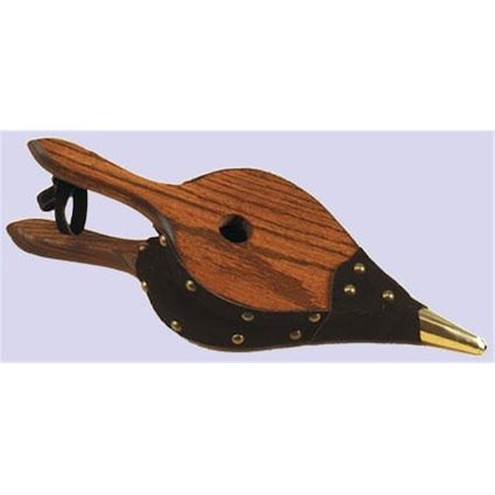 Johnny Beard Company #1040 Small Oak Hand Waxed Oil Finish Bellows  Leather Trim  6 Inch  X 18 Inch